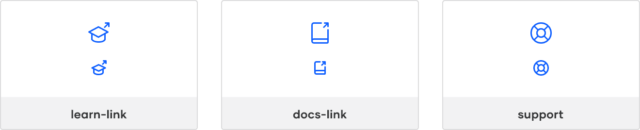 Examples of common help icons